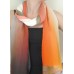 Shaded Spring Print Coral Tangerine & Nut Scarf